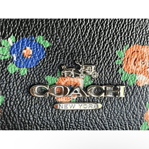 Beautiful COACH Black Floral Handbag Mini Tote Bag See Description NWOT - Picture 11 of 13